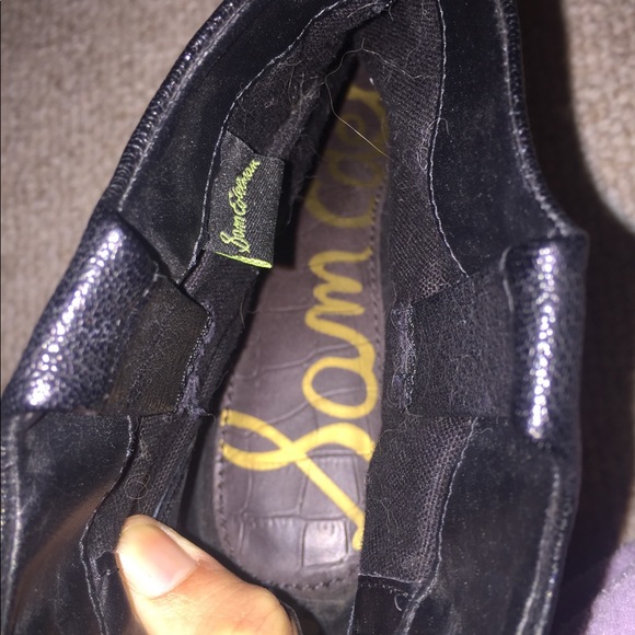 Sam Edelman black leather zip ankle booties - Picture 2 of 6